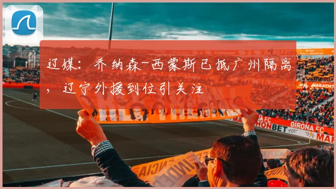 辽媒:乔纳森-西蒙斯已抵广州隔离,辽宁外援到位引关注